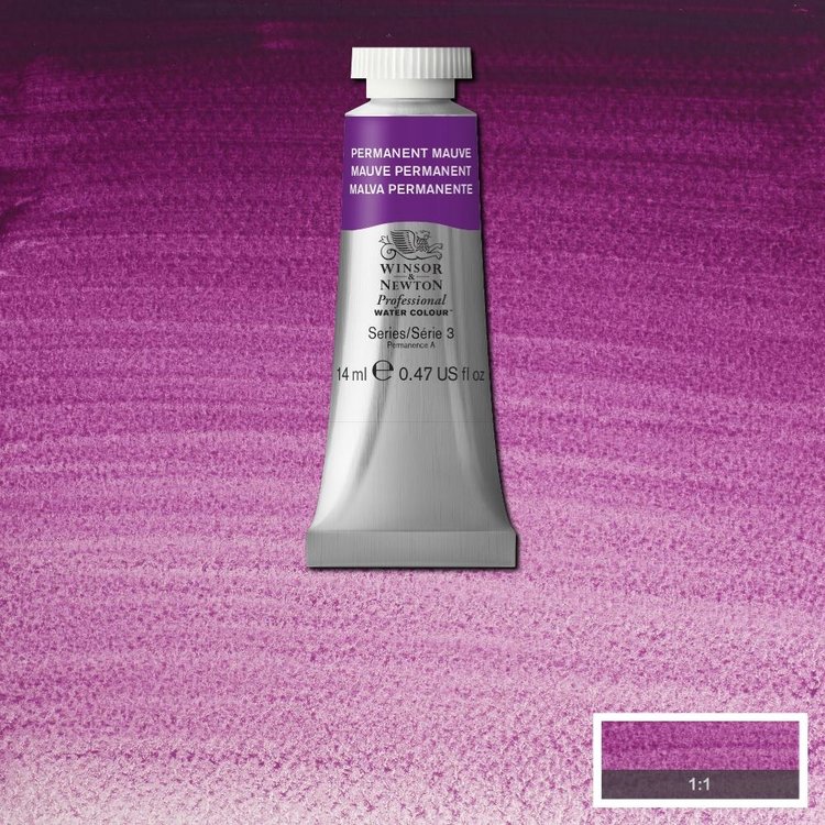 Winsor & Newton 491 PRO aquarelverf tube 14ml - permanent mauve