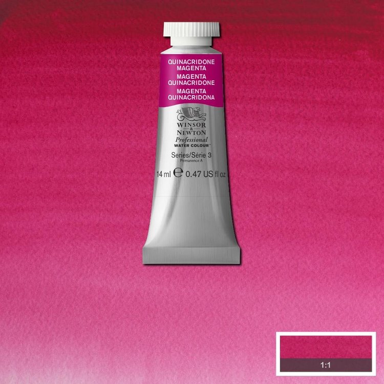 Winsor & Newton 545 PRO aquarelverf tube 14ml - quinacridone magenta