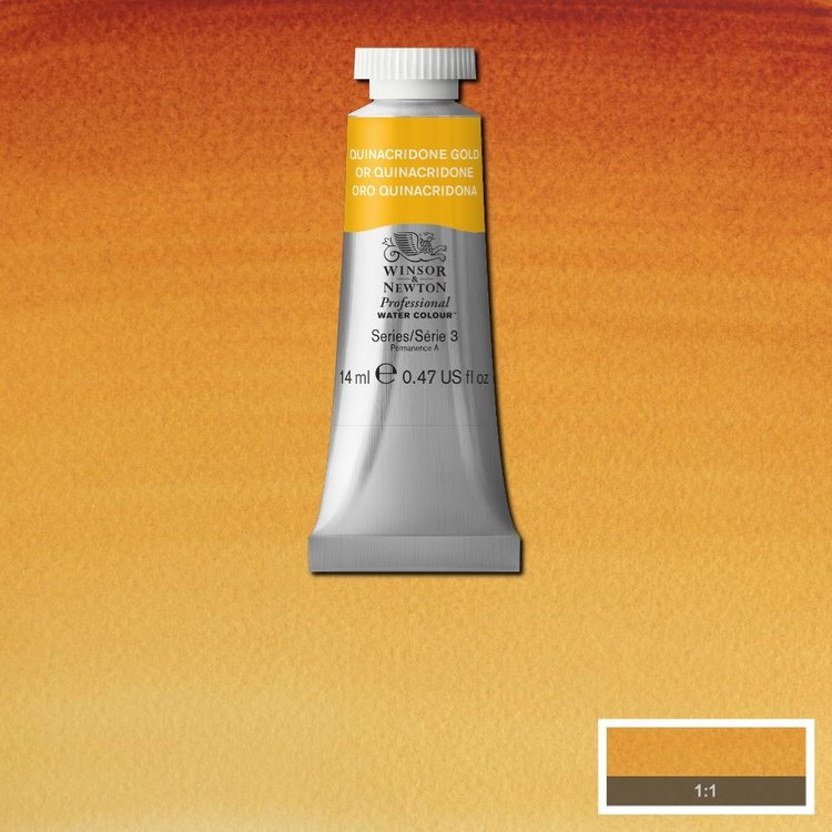 Winsor & Newton 547 PRO aquarelverf tube 14ml - quinacridone gold