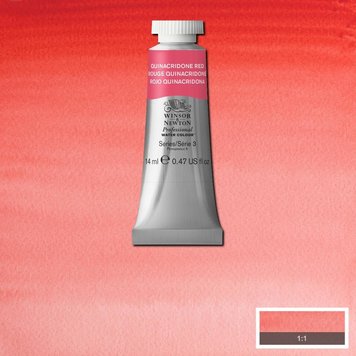 Winsor & Newton 548 PRO aquarelverf tube 14ml - quinacridone red