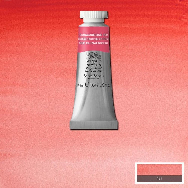 Winsor & Newton 548 PRO aquarelverf tube 14ml - quinacridone red