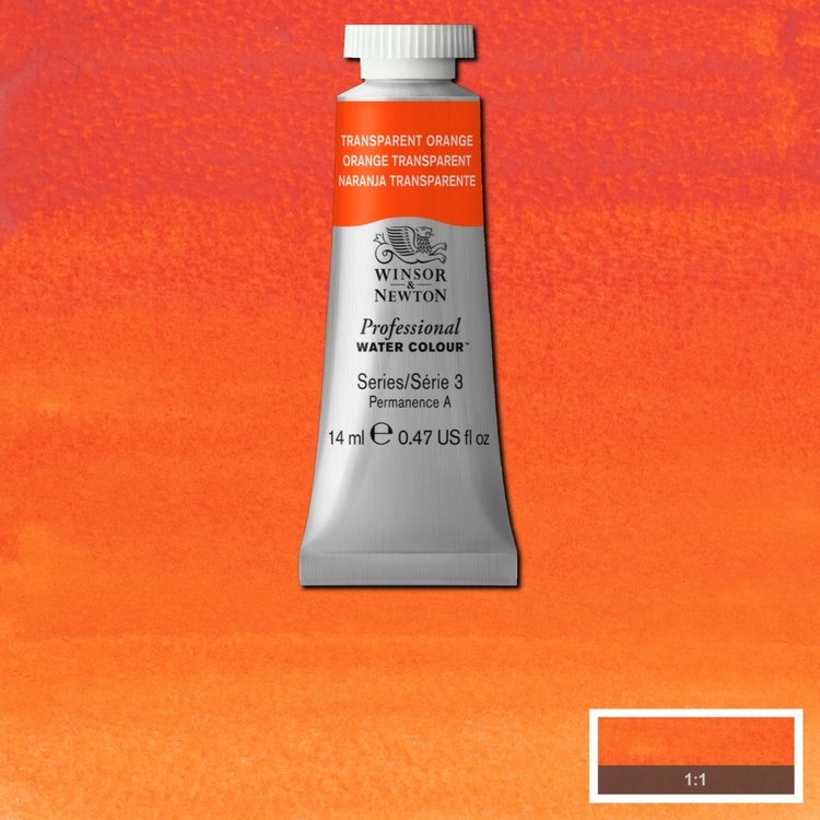 Winsor & Newton 650 PRO aquarelverf tube 14ml - transparent orange