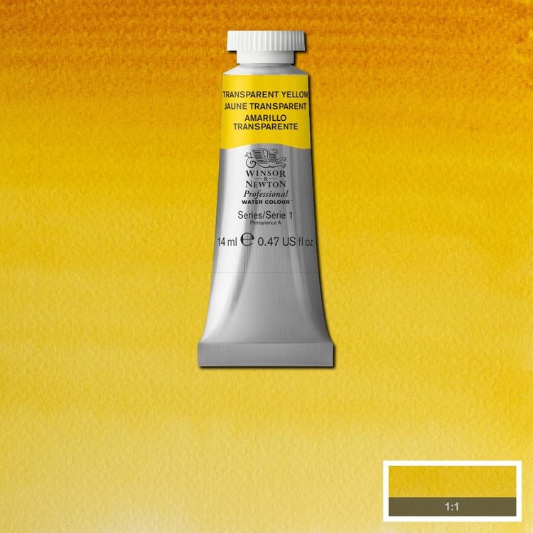 Winsor & Newton 653 PRO aquarelverf tube 14ml - transparent yellow