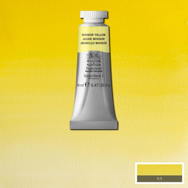 Winsor & Newton 730 PRO aquarelverf tube 14ml - winsor yellow