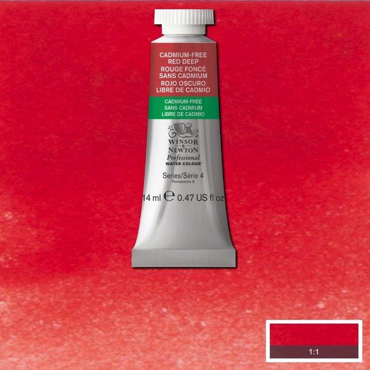 Winsor & Newton 895 PRO aquarelverf tube 14ml - cadmium-free red deep