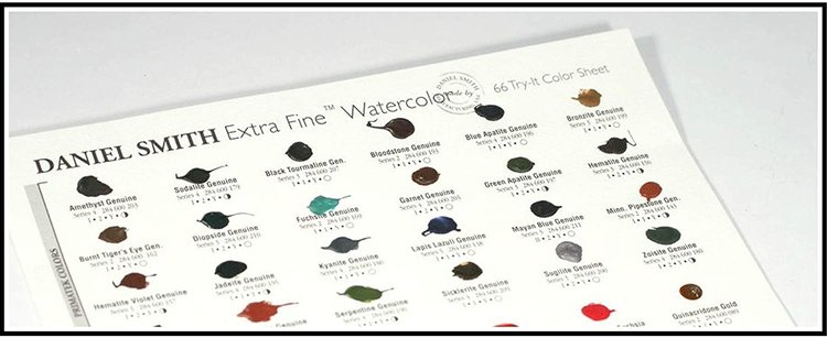 Daniel Smith watercolour dot card 66 dots