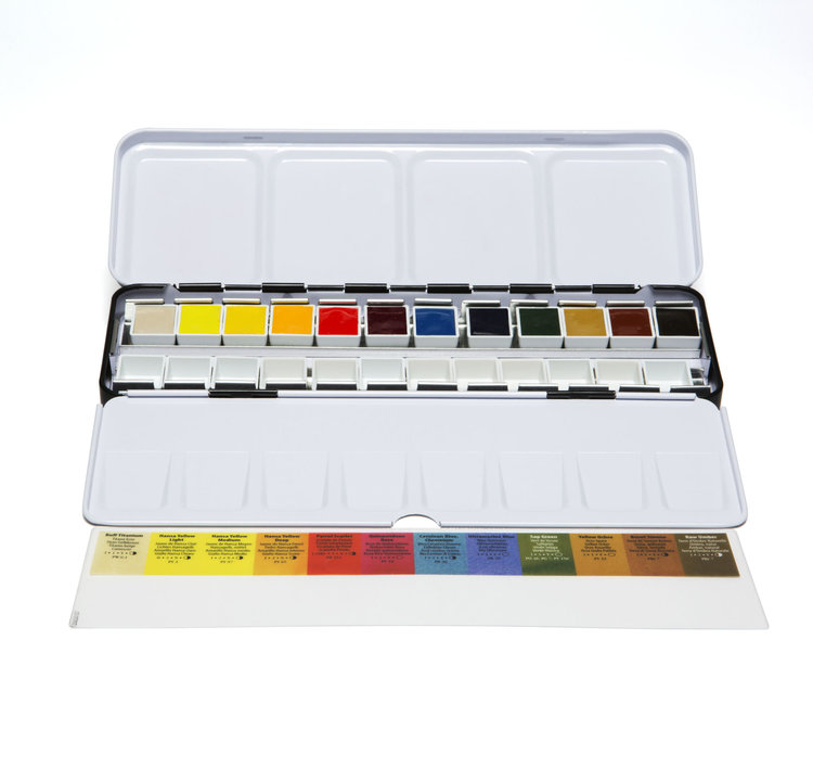 Daniel Smith watercolor metal box basisset met 12 kleuren