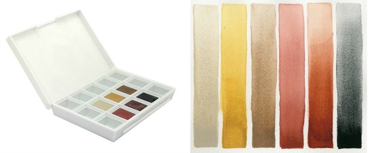 Daniel Smith Earth watercolor box desert to mountains