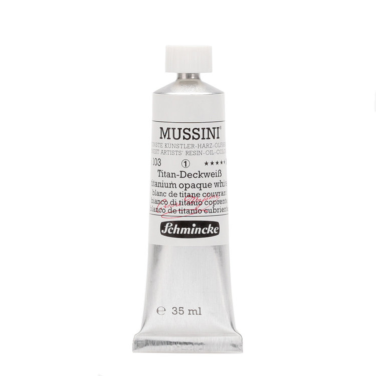 Schmincke (Mussini) 103 olieverf tube 35ml - titanium opaque white