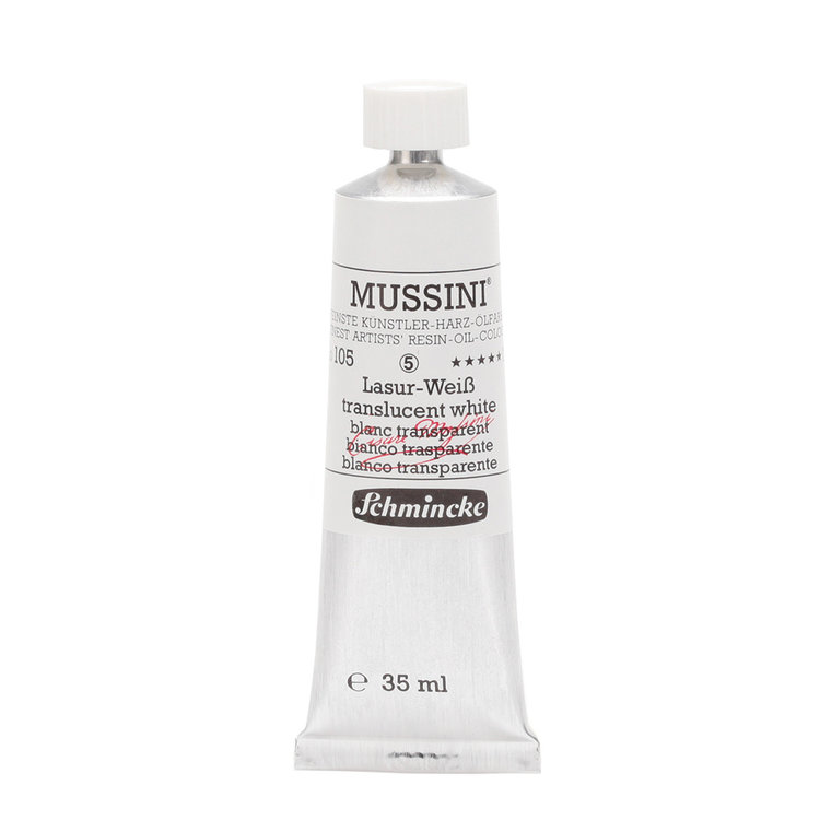 Schmincke (Mussini) 105 olieverf tube 35ml - transparent white (Lasur)