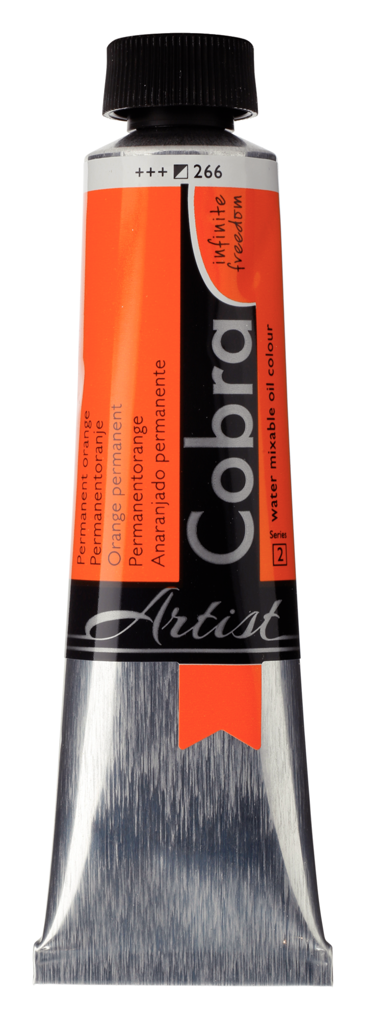 Cobra Artist 266 olieverf tube 40ml - permanent oranje water vermengbaar