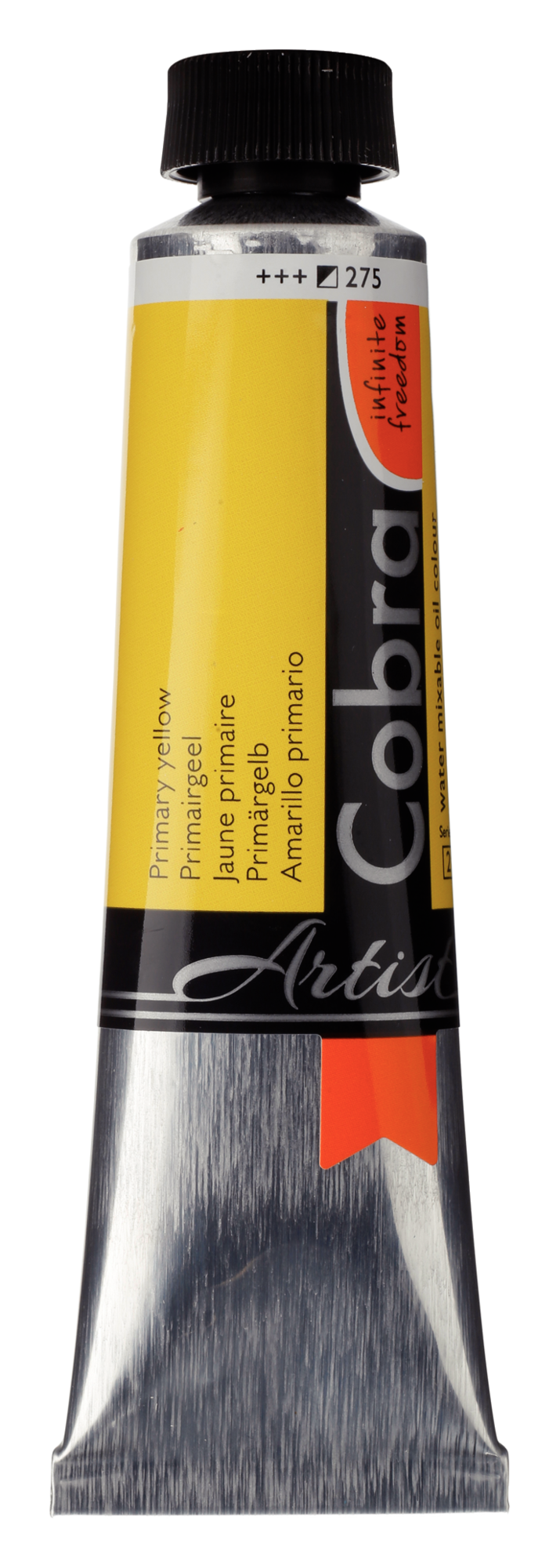 Cobra Artist 275 olieverf tube 40ml - primair geel water vermengbaar