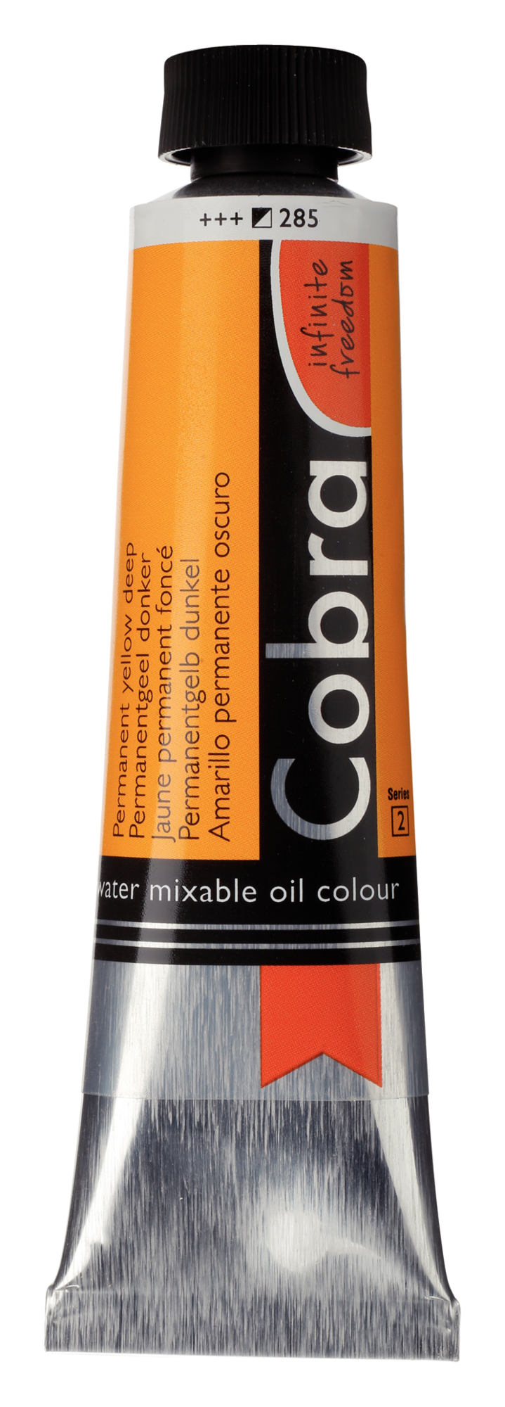 Cobra Artist 285 olieverf tube 40ml - permanent geel donker water vermengbaar