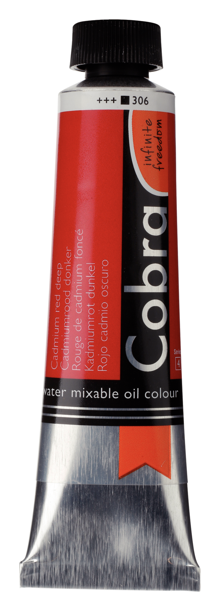 Cobra Artist 306 olieverf tube 40ml - cadmium rood donker water vermengbaar