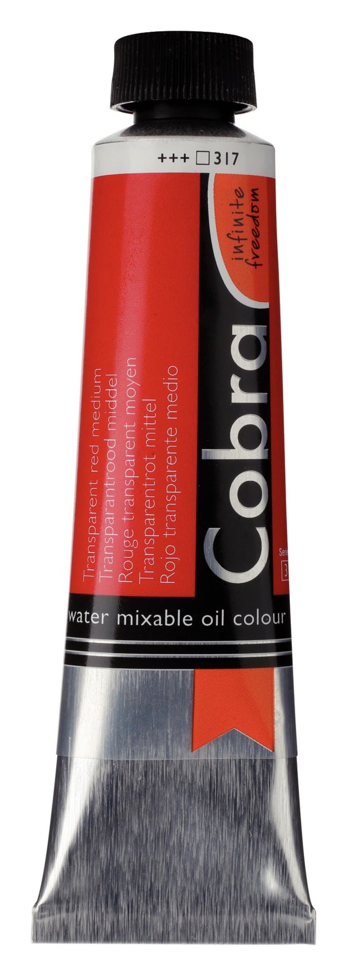Cobra Artist 317 olieverf tube 40ml - transparant rood middel water vermengbaar