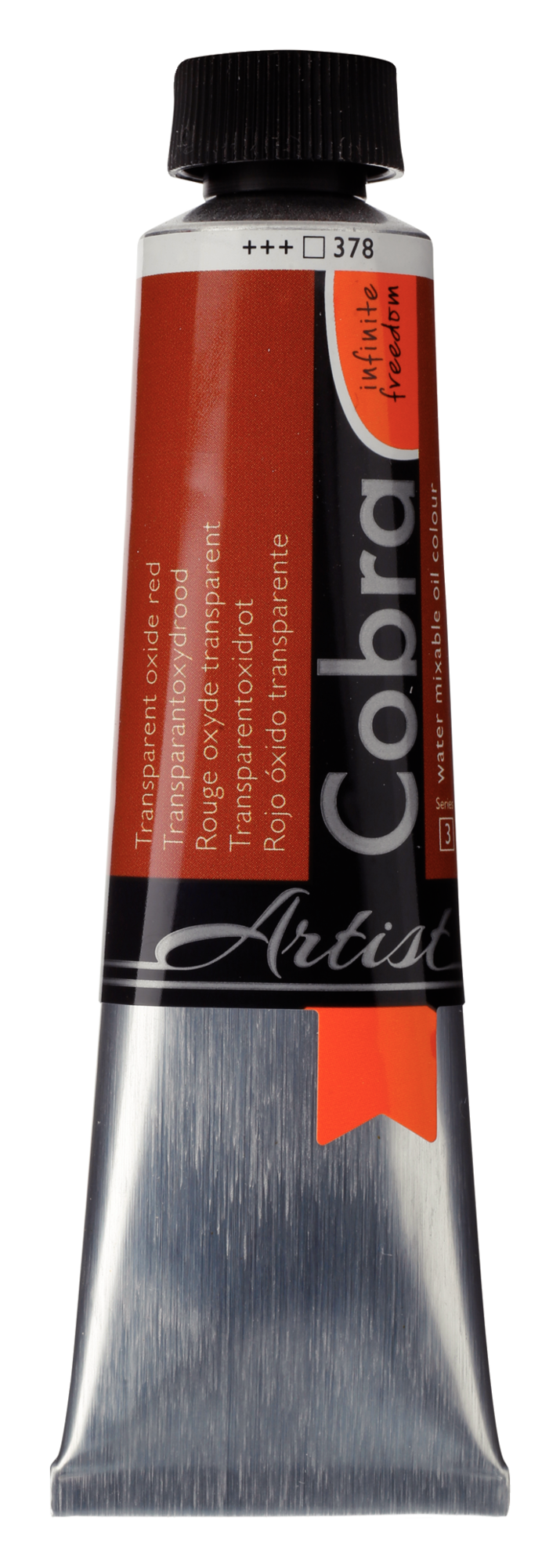 Cobra Artist 378 olieverf tube 40ml - transparant oxydrood water vermengbaar