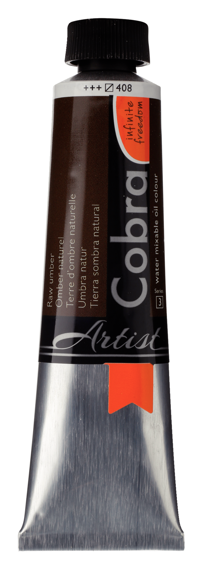 Cobra Artist 408 olieverf tube 40ml - omber natur water vermengbaar