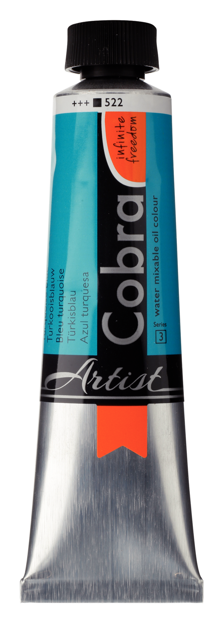 Cobra Artist 522 olieverf tube 40ml - turkooisblauw water vermengbaar