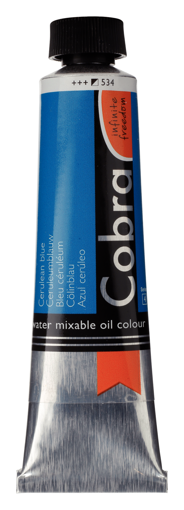 Cobra Artist 534 olieverf tube 40ml - cerulean blauw water vermengbaar