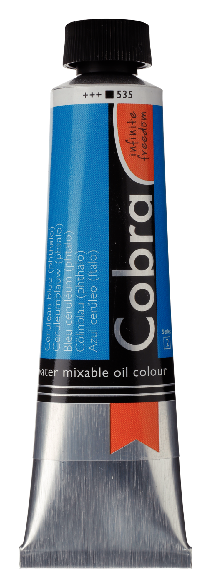 Cobra Artist 535 olieverf tube 40ml - cerulean blauw phtalo water vermengbaar