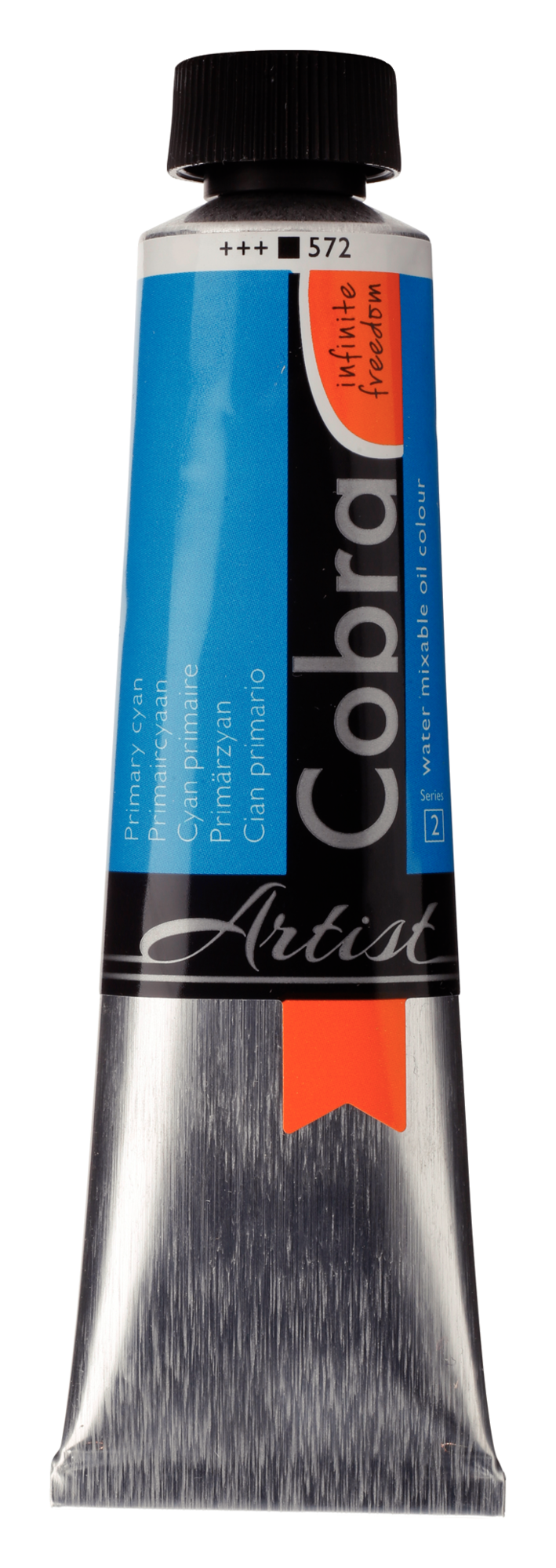 Cobra Artist 572 olieverf tube 40ml - primair cyaan water vermengbaar