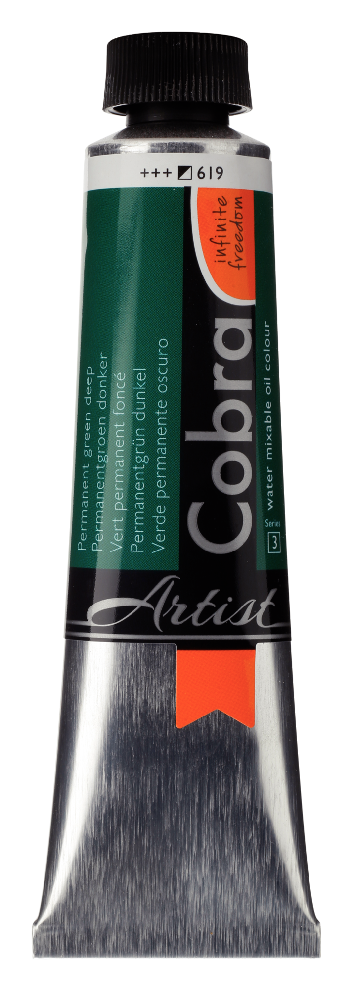 Cobra Artist 619 olieverf tube 40ml - permanent groen donker water vermengbaar