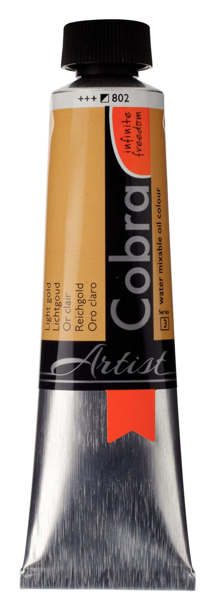 Cobra Artist 802 olieverf tube 40ml - lichtgoud water vermengbaar