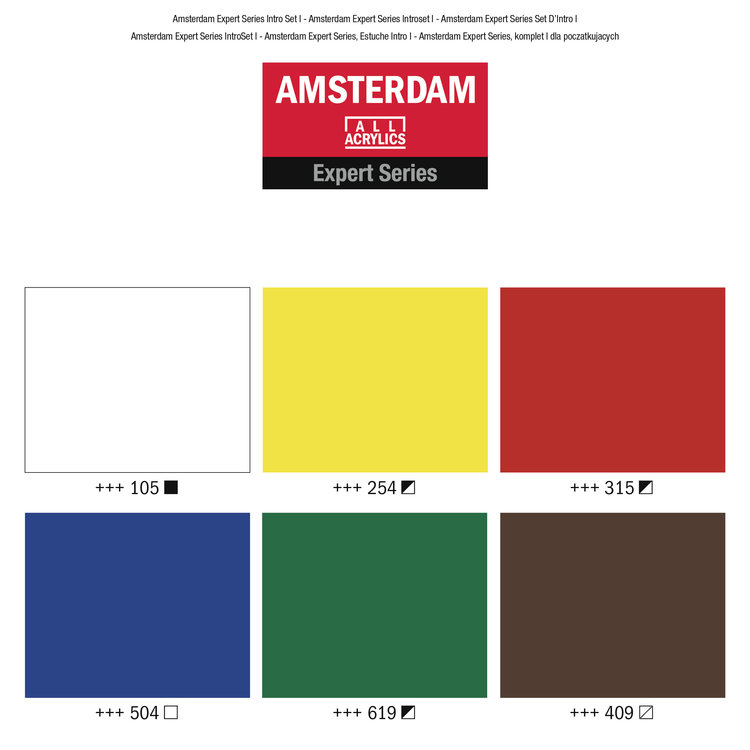 Amsterdam Expert basisset acrylverf 6 tubes 20ml