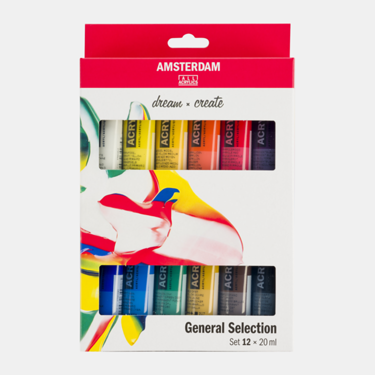 Amsterdam acrylverf 12 tubes 20ml