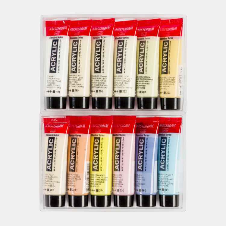 Amsterdam Pastel set 12x 20ml - acrylverf