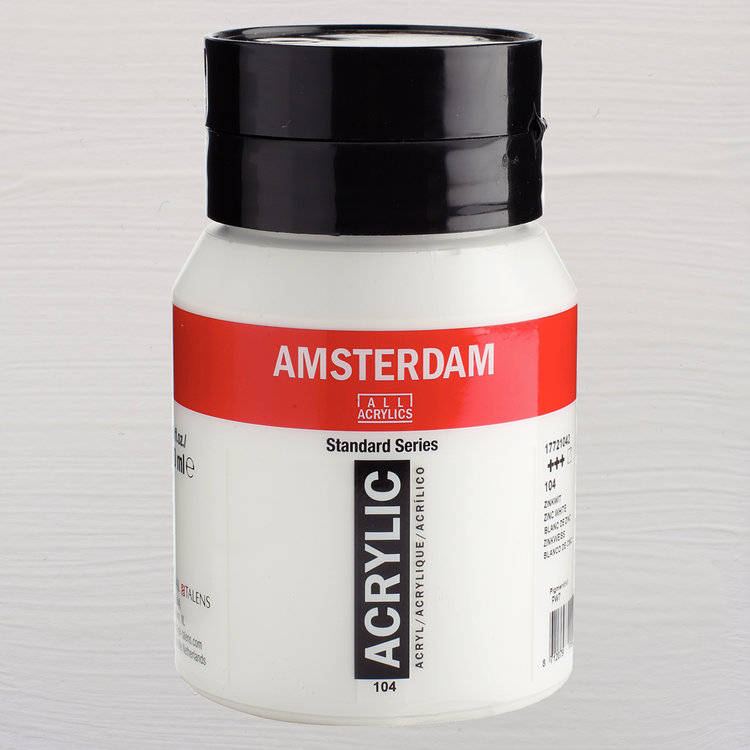 Amsterdam 104 acrylverf pot 500ml - zinkwit