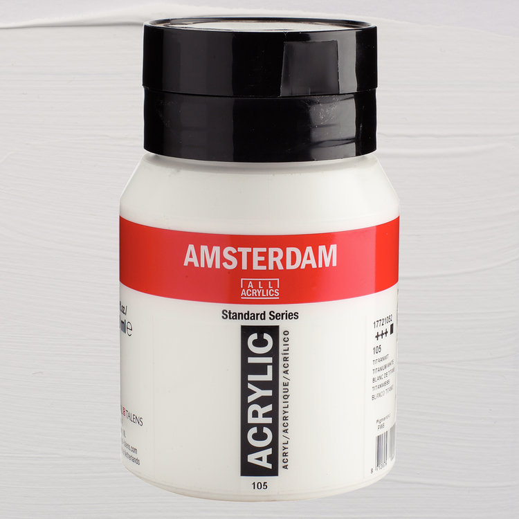 Amsterdam 105 acrylverf pot 500ml - titaanwit