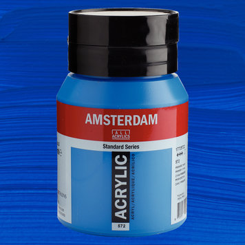 Amsterdam 572 acrylverf 500ml prim cyaan