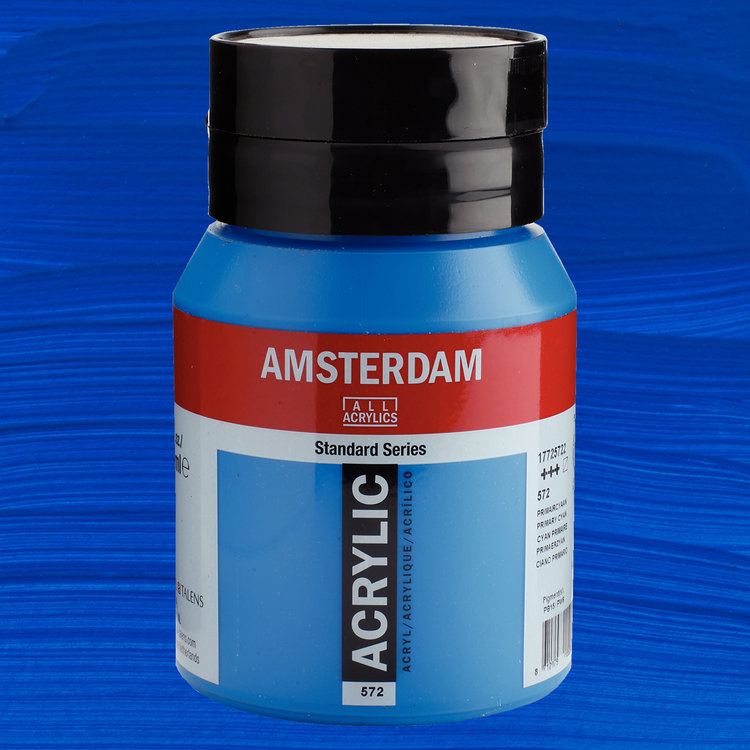Amsterdam 572 acrylverf 500ml prim cyaan