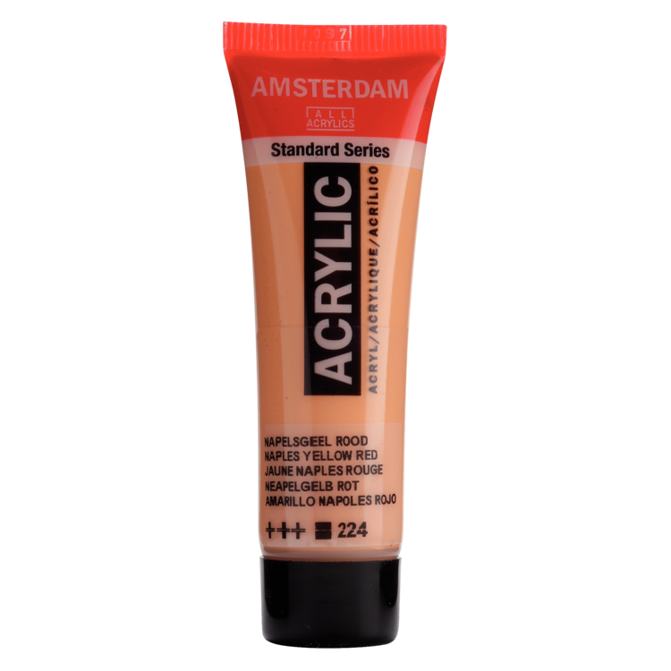 Amsterdam 224 acrylverf tube 20ml - Napelsgeel rood