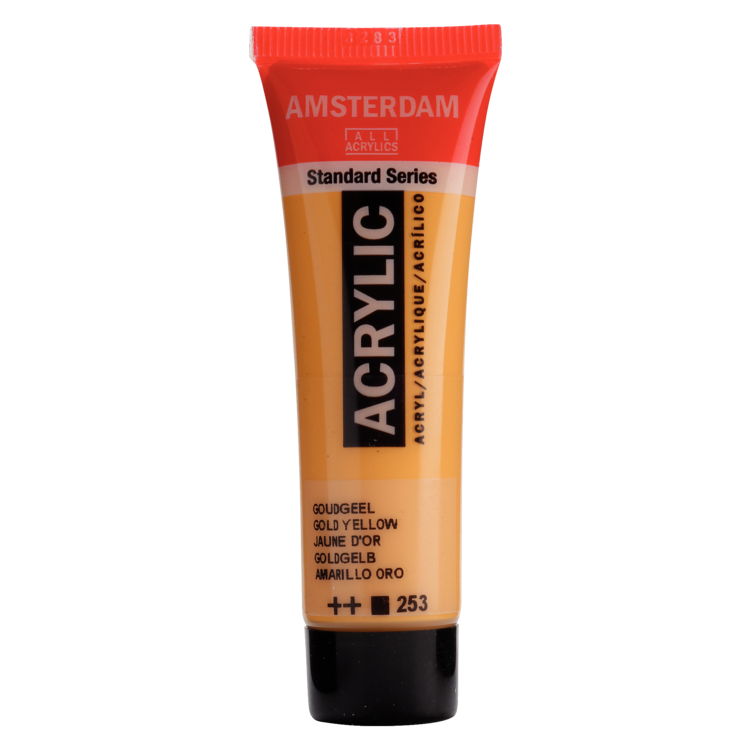 Amsterdam 253 acrylverf 20ml goudgeel