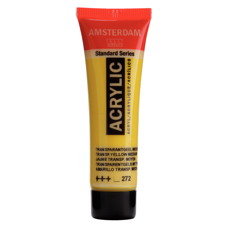 Amsterdam 272 acrylverf tube 20ml - transparant geel middel