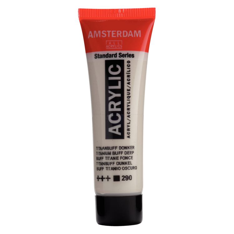 Amsterdam 290 acrylverf tube 20ml - titaanbuff donker
