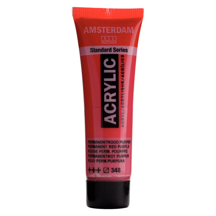Amsterdam 348 acrylverf tube 20ml - permanent rood paars