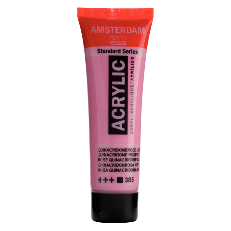 Amsterdam 385 acrylverf tube 20ml - quinacridone roze licht