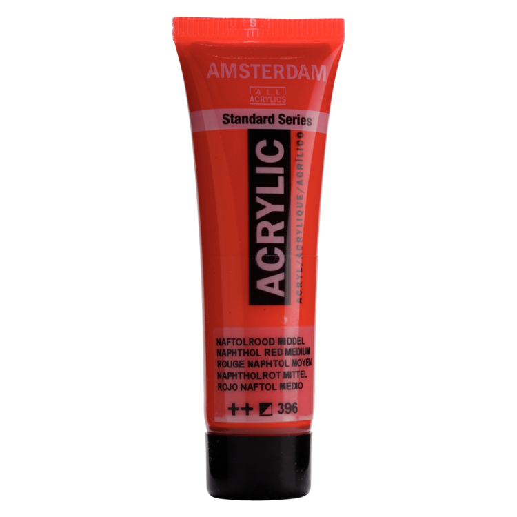 Amsterdam 396 acrylverf tube 20ml - naftolrood middel
