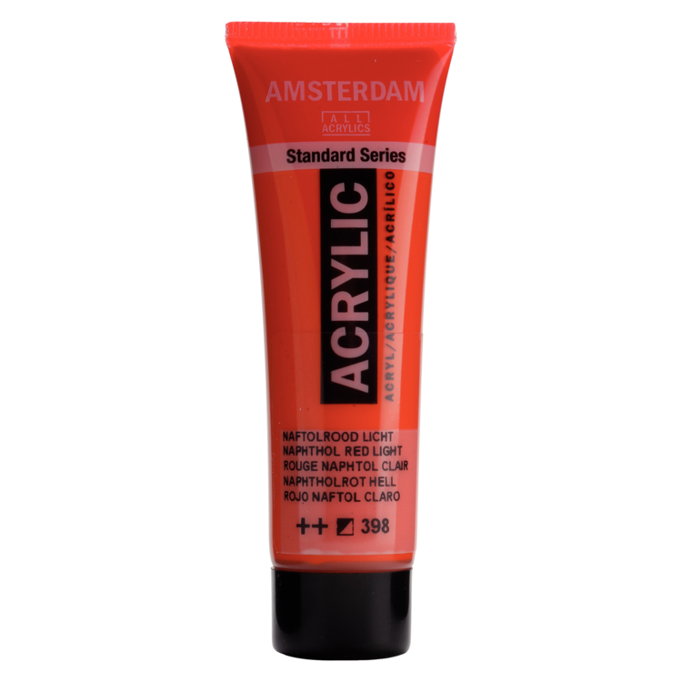 Amsterdam 398 acrylverf tube 20ml - naftolrood licht