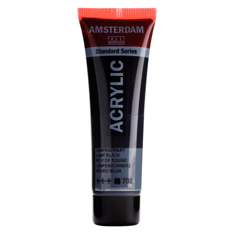 Amsterdam 702 acrylverf tube 20ml - lampenzwart