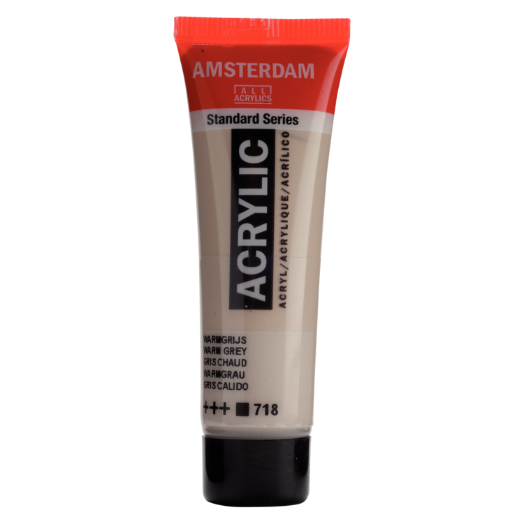 Amsterdam 718 acrylverf tube 20ml - warm grijs