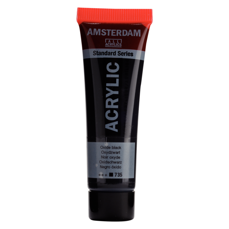 Amsterdam 735 acrylverf tube 20ml - oxydzwart
