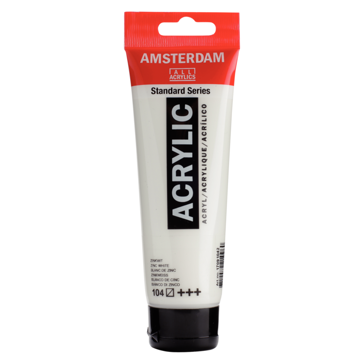 Amsterdam 104 acrylverf tube 120ml - zinkwit