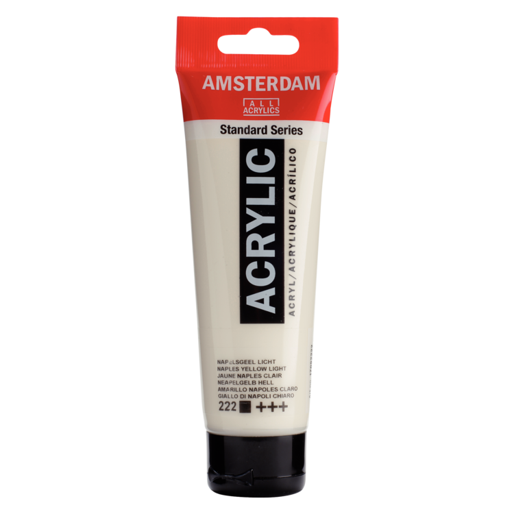 Amsterdam 222 acrylverf tube 120ml - Napelsgeel licht