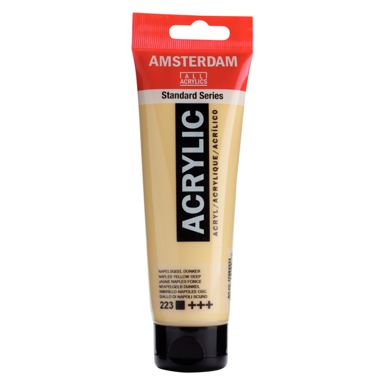 Amsterdam 223 acrylverf tube 120ml - Napelsgeel donker