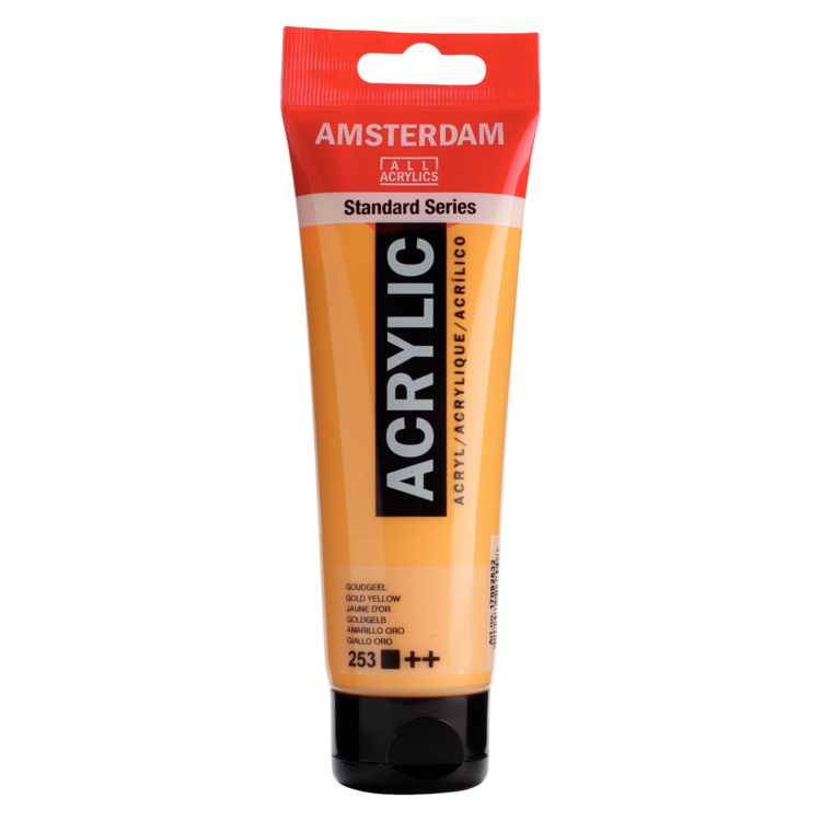 Amsterdam 253 acrylverf 120ml goudgeel