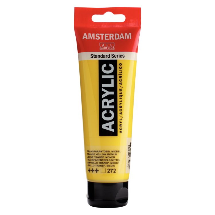 Amsterdam 272 acrylverf tube 120ml - transparant geel middel